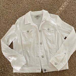 White stretch denim jacket M size